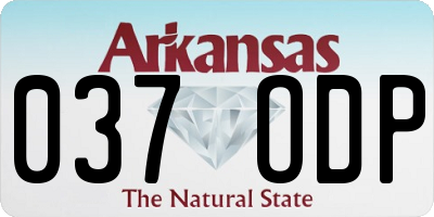 AR license plate 037ODP