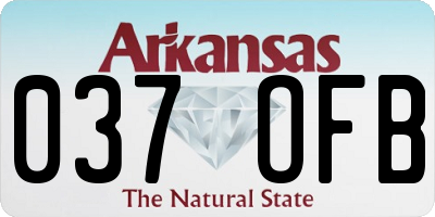 AR license plate 037OFB