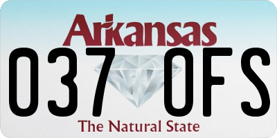 AR license plate 037OFS