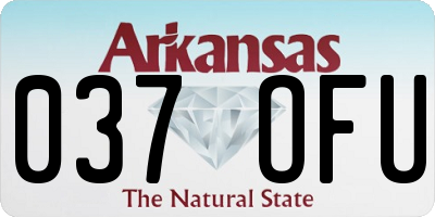 AR license plate 037OFU