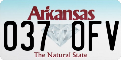 AR license plate 037OFV