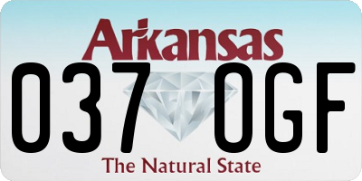 AR license plate 037OGF