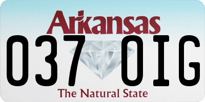 AR license plate 037OIG