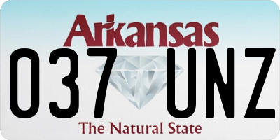 AR license plate 037UNZ