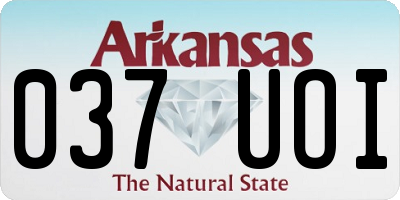 AR license plate 037UOI