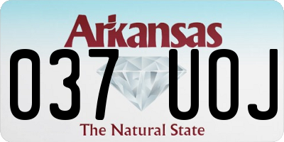 AR license plate 037UOJ