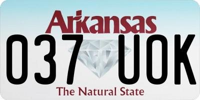 AR license plate 037UOK