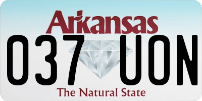 AR license plate 037UON