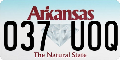 AR license plate 037UOQ