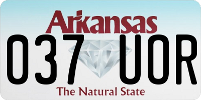 AR license plate 037UOR