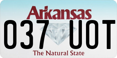 AR license plate 037UOT