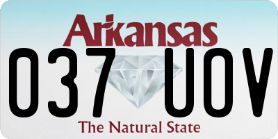 AR license plate 037UOV