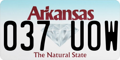 AR license plate 037UOW