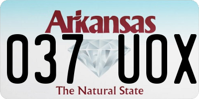 AR license plate 037UOX