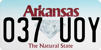 AR license plate 037UOY