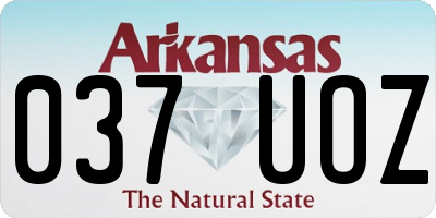 AR license plate 037UOZ