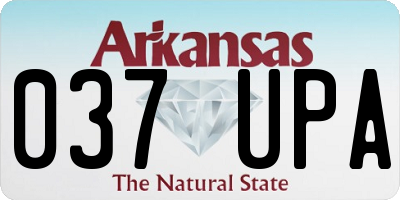 AR license plate 037UPA