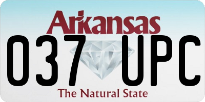 AR license plate 037UPC