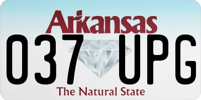 AR license plate 037UPG