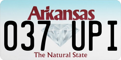 AR license plate 037UPI