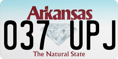 AR license plate 037UPJ