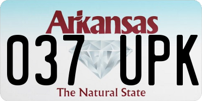 AR license plate 037UPK
