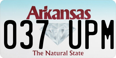AR license plate 037UPM
