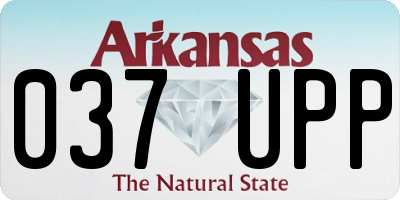 AR license plate 037UPP