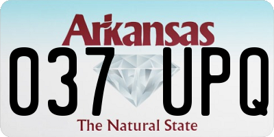 AR license plate 037UPQ