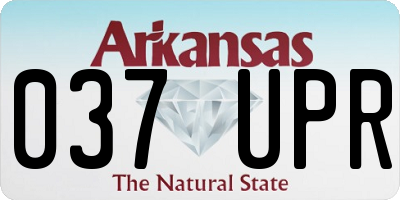 AR license plate 037UPR