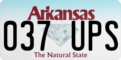 AR license plate 037UPS