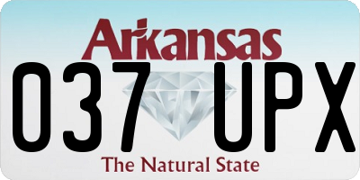 AR license plate 037UPX