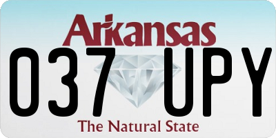 AR license plate 037UPY