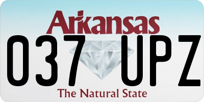 AR license plate 037UPZ