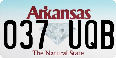 AR license plate 037UQB