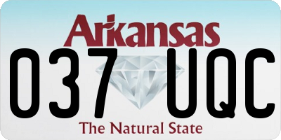 AR license plate 037UQC