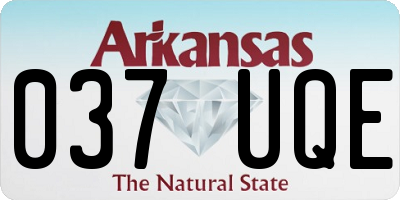 AR license plate 037UQE