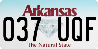 AR license plate 037UQF