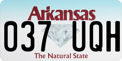 AR license plate 037UQH