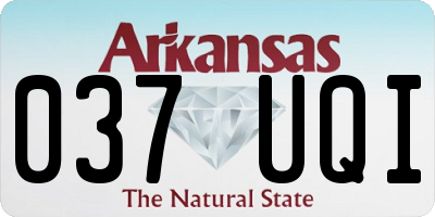 AR license plate 037UQI