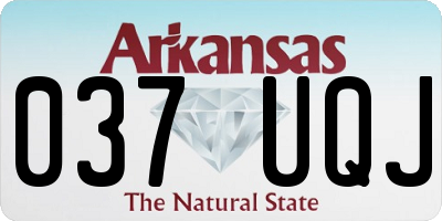 AR license plate 037UQJ