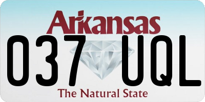 AR license plate 037UQL