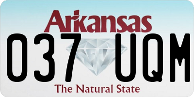 AR license plate 037UQM