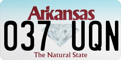 AR license plate 037UQN