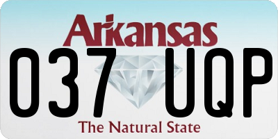 AR license plate 037UQP