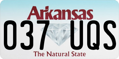 AR license plate 037UQS