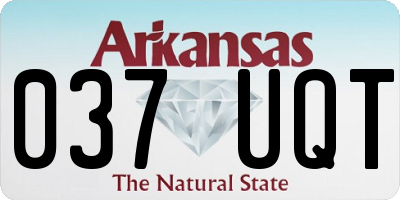 AR license plate 037UQT