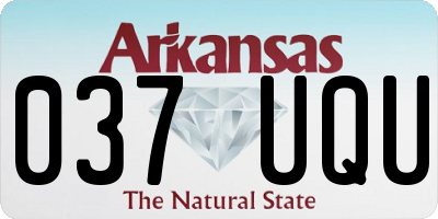 AR license plate 037UQU