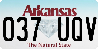 AR license plate 037UQV