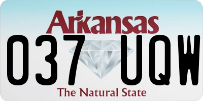 AR license plate 037UQW